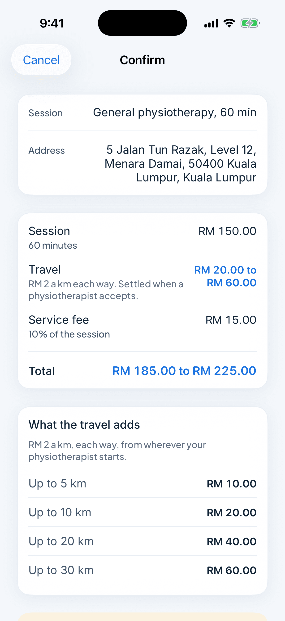 Harga sebelum anda setuju